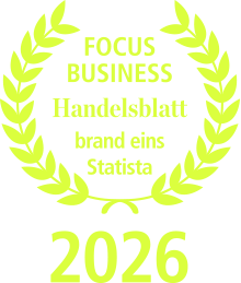 Auszeichnungen 2023: Handelsblatt, FOCUS BUSINESS, brand eins - statista